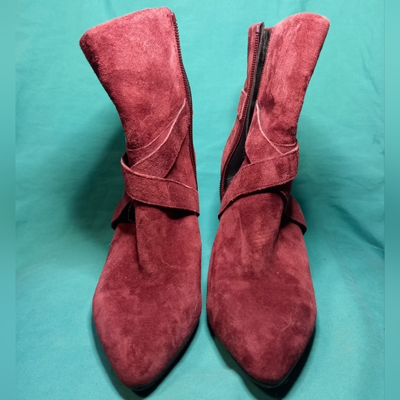 Wine Color Booties - Picture 2 of 6